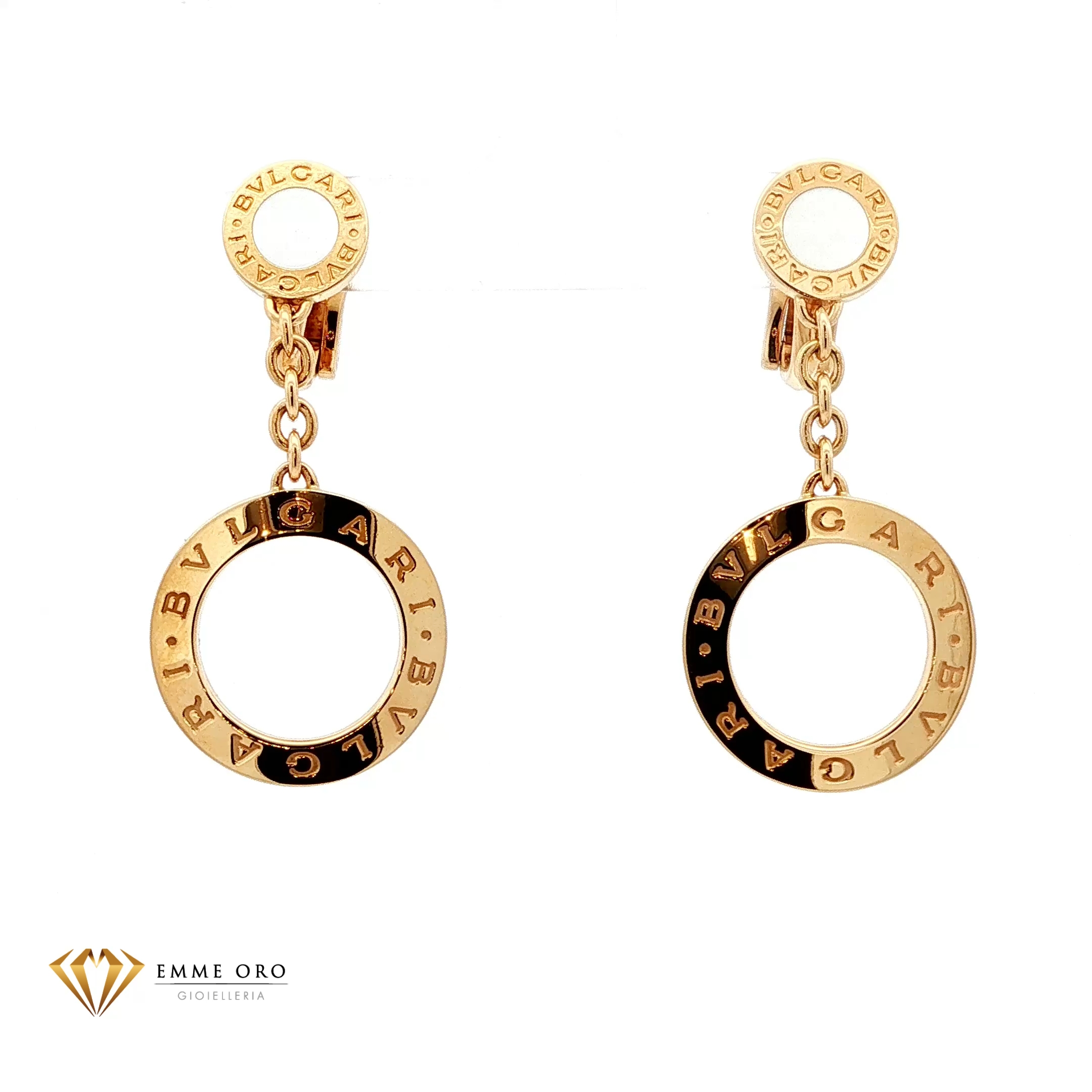 Orecchini Orecchini BVLGARI Oro Giallo e Madreperla frontale 0