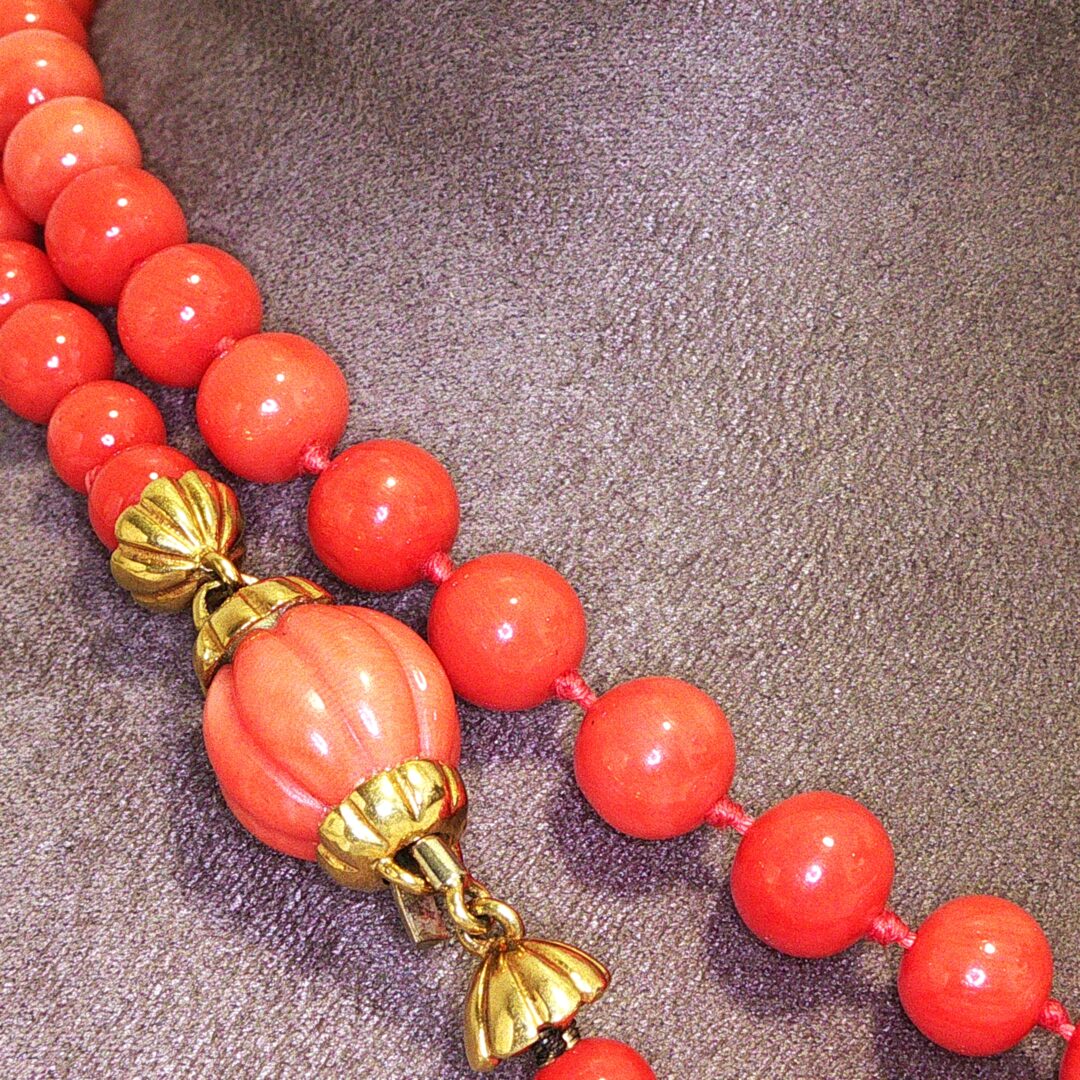Collana Corallo Rosso e Oro dettaglio 2
