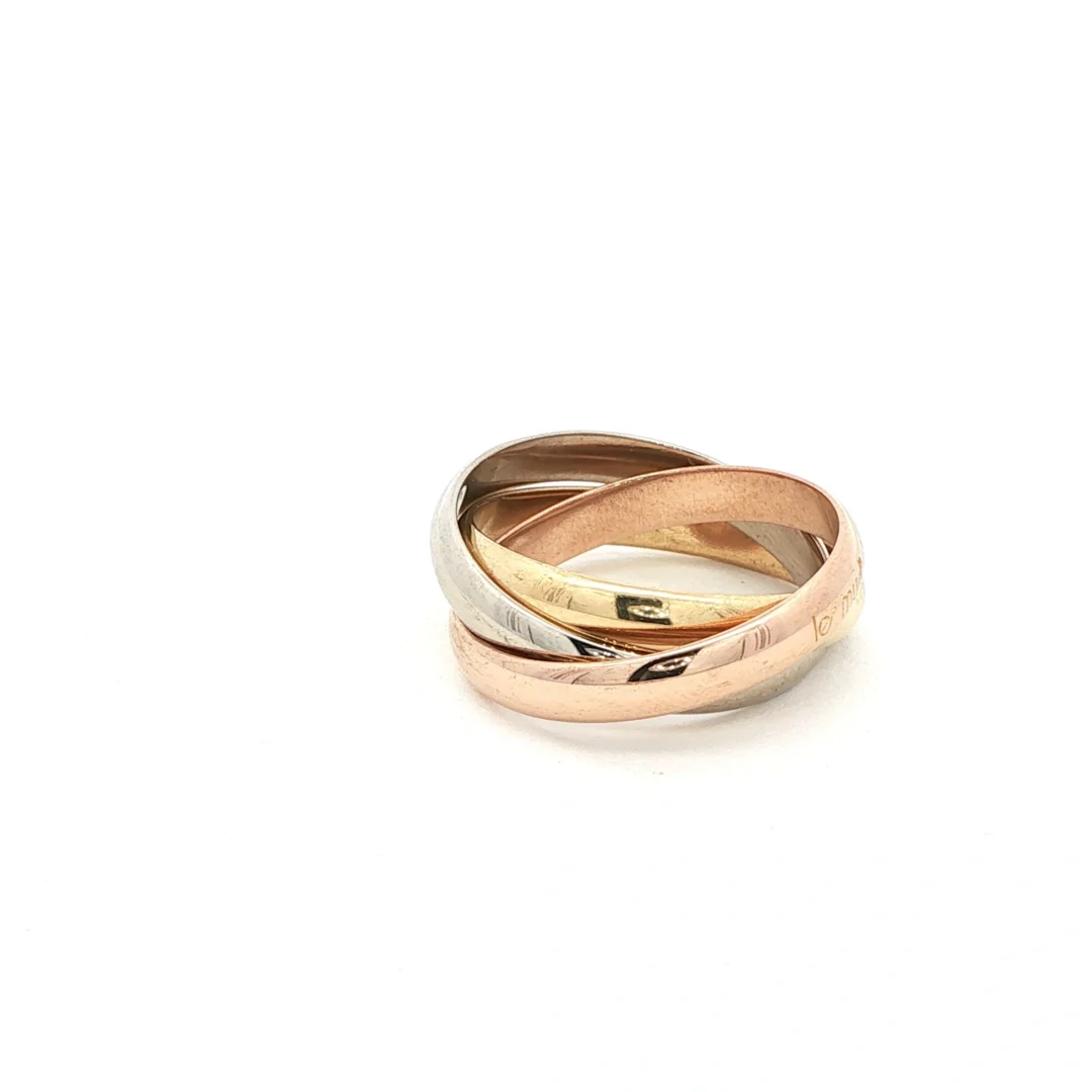 Anello Cartier Trinity Oro Tre Colori dettaglio 2
