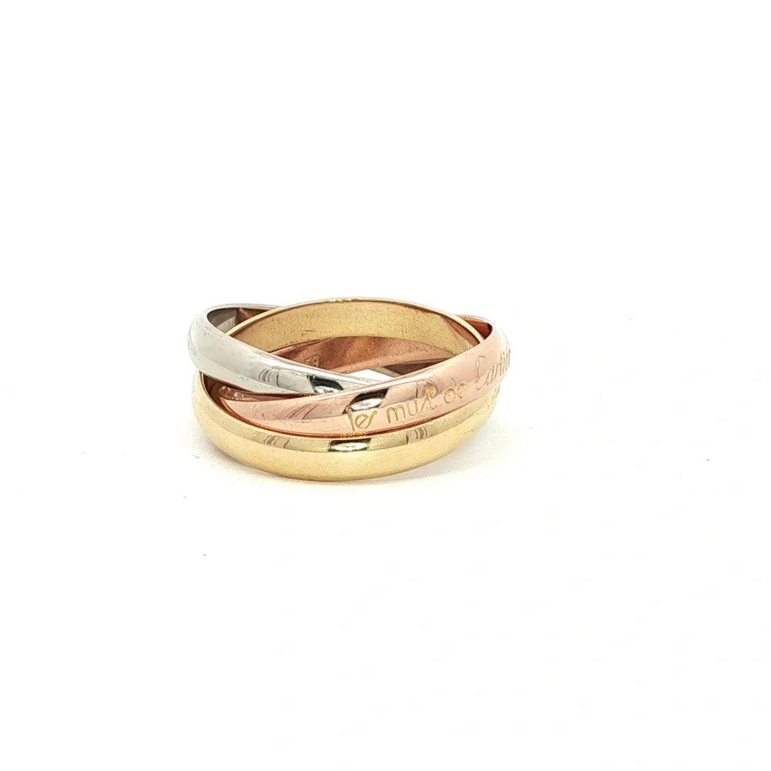 Anello Cartier Trinity Oro Tre Colori dettaglio 7
